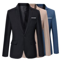 Fashion Casual Men Blazer Cotton Slim Korea Style Suit Blazer Masculino Male Suits Jacket Blazers Men Clothing Size M-5XL 220527