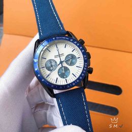 Luxury Fashion Watches for Mens Mechanical Wristwatches Ome Three Eye Six Needle Belt Gentleman Watchdesigner Watch
