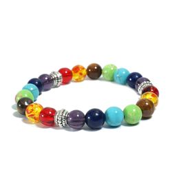 Beaded Bracelets 7 Chakra healing Stone Strands Bracelet Crystal Gemstone Jewellery For Women Yoga Meditation Wholesale