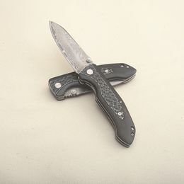 New G7101 Pocket Folding Knife VG10 Damascus Steel Blade Aluminium Handle Outdoor Camping Hiking EDC Folder Knives
