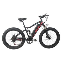 SMLRO V5 26 Inch 4.0 Fat Tyre Electric Bike Hidden Battery Full Suspension 48V13AN1000W Electric Bicycle 7 Speeds