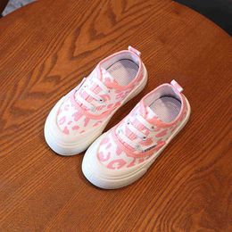 Children New Spring Canvas Shoes Girls Fashion Leopard Print Causal Shoes Boys Autumn Low Top Leisure Shoes G220527