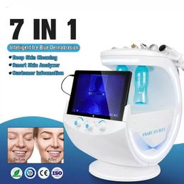 Direkt effekt multifunktionell 7 i 1 syre jet hydromodermabrasion maskin hudanalysator rengöring aqua peel maskin blackhead borttagning ansiktsutrustning