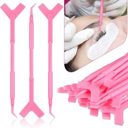 10Pcs 2 Way Eyelash Perming Stick Lash Lifting Curler Applicator Y Shape Comb Eyelash Perm Lifting Eyelash Extension Supplies