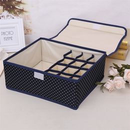 Storage Box with Lid Clothes Linen Organiser for Foldable Case LJ200812