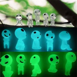 10 20Pcs Luminous Tree Spirits Micro Landscape Figure Ornament Outdoor Glowing Miniature Statue Potted Mini Garden Accessories 220715