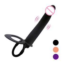 sexy Toys Dildo Vibrators Anal Beads Men Strap On Penis Adult Massager Without 3A Batteries Female Dual Vibration