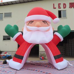 Free Ship Outdoor Activities Christmas advertising giant inflatable Santa Claus Tunnel Dome Tent Event Tents