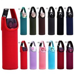 High Quality Portable Beer Glass Single Neoprene Bottle Cooler Sleeve Holder Cover Bag Water Bottle 450ml Tote Cup Set DH405