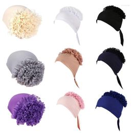 Beanie/Skull Caps L5YA Women's Bonnet Muslim Headscarf Hijab Islamic Wrap Head Hat African Turban Chemo Stretchy Headscarfs Pros22