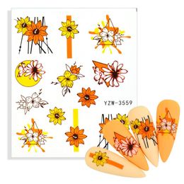 beautiful nails art design Canada - Stickers & Decals 2022 Fashion Daisy Nail Art Sticker Decoration Manicure Design Flower Decal Beautiful Chrysanthemum