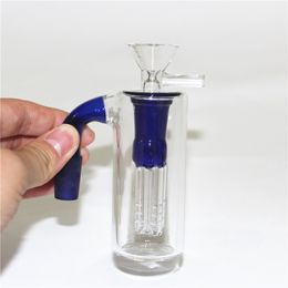 Ash Catcher Hookahs Matrix percolator glass Bong thick joint 14.4mm silicone hand pipes