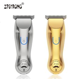 Metal Professional Trimmer Hairdresser Men s Wireless Rechargeable Electric Clippers Men Beard Machine Hair Cut 220712