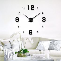 Wall Clocks Fashion 3D 2022 Sale Clock Reloj De Pared Watch Diy Acrylic Mirror Stickers Quartz Modern Home DecorationWallWall