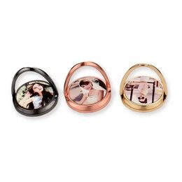 DIY Sublimation Phone Holders Favour Zinc Alloy Round Smartphone Brackets Heat Transfer Coating Finger Stand PRO232