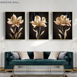 Floral Botanical Canvas Print Illustration Flower Plant Poster Nordic Style Wall Art Painting Scandinavian Decoration Picture