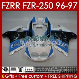 Bodywork For YAMAHA FZR250R FZRR FZR 250R 250RR FZR 250 R RR 96-97 Body 144No.22 FZR250-R FZR-250R FZR-250 FZR250 R RR 96 97 FZR250RR 1996 1997 Fairing Kit dark blue blk