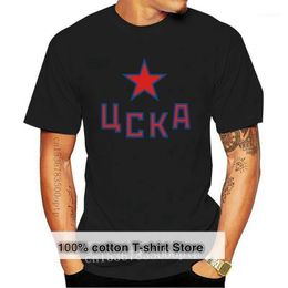 Men's T-Shirts HC CSKA Moscow KHL Russian Professional Hockey Grey T-Shirt Russia Tee Adults Casual Tshirt