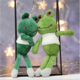 1Pcs Cute LongLegged Frog Cuddly Keychain Cuddly Animal Doll Pendant For Girl Birthday Gift 18Cm J220729