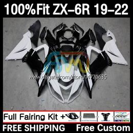 Injection Mould Bodys For KAWASAKI NINJA ZX 636 600CC ZX636 19-22 Bodywork 6DH.20 ZX 6R ZX-6R ZX6R 19 20 21 22 Frame ZX-636 2019 2020 2021 2022 OEM Fairing kit white blk