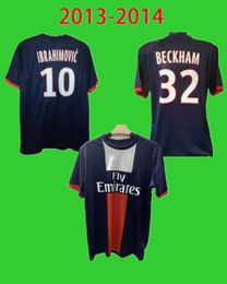 Maillot de foot paris jerseys IBRAHIMOVIC CAVANI 2013 2014 Retro soccer Jersey 13 14 classic Vintage football shirt French T.SILVA LAYEZZI PASTORE ICARDI