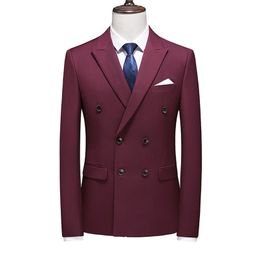 14 Colors Men Slim Office Blazer Jacket Fashion Solid Mens Suit Jacket Wedding Dress Coat Casual Business Male Suit Clothing 6XL 220527