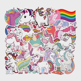 50Pcs Cute Unicorn Stickers Skate Accessories Waterproof Vinly For Skateboard Laptop Luggage Bicycle Motorcycle Phone Car Decals Party Decor