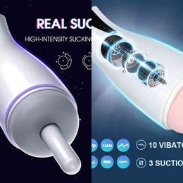 NXY Masturbators Sucking Pulse Vibration Male Automatic Masturbator Voice Blowjob Heat Masturbation Cup Adult Sex Toy For Men Touch Screen Button 220507