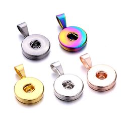 silver gold Metal 18MM Ginger Snap Button Base Pendant charms for DIY Snaps Buttons Necklace earrings Bracelet Jewelry accessorie