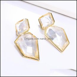 Dangle Chandelier Earrings Jewelry Resin Irregar Drop For Women Gold Plating Brincos Earing Wedding Girl Gift Wholesale Delivery 2021 9Vc8