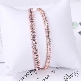 Link Chain Friends Tennis Bracelets For Women Simple Trendy Square Cut Zirconia Adjustable Girls Bangle Jewellery Gifts Wholesale H017 Inte22