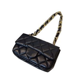 2022Ss Thick Gold Chain Classic Flap Square Bags Genuine Leather Turn Lock Large Capacity Cosmetic Quilted Matelasse Crossbody Shoulder Double Strap Handbags 22CM