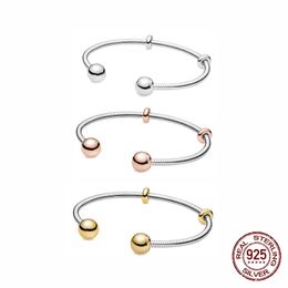 925 Silver Bangle Charms Snake Chain Charms Bracelet Beads Fit Pandora Bracelet Jewelry