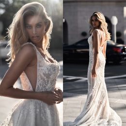 Charming Wedding Dresses for Women 2022 Mermaid Bridal Gowns Lace Beading Backless Elegant vestido de novia