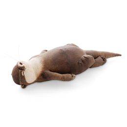 Japanese Creative Raised Otter Simulation Animal Plush Toy Pencil Bag Case Storage Bag Cool Wristband Gift LJ201126