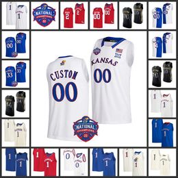 21 Joel Embiid Basketball Jerseys 2022 NCAA Custom KU Kansas Jayhawks Jersey Stitched 2 Christian Braun 34 Paul Pierce 13 Wilt Chamberlain 10 Jaylin Williams Jerseys