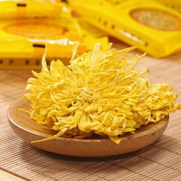 fire flower UK - Decorative Flowers & Wreaths Gold Silk Royal Super Premium Tongxiang Chrysanthemum Flower Leaves Fire Healthy Food 100g BagDecorative