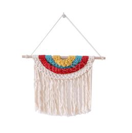 Hand-woven Cotton Cord Tassel Nordic Style Bohemian Kids Room Decoration Wall Hanging Tents Decorative de339