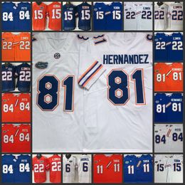 Aaron Hernandez 84 Kyle Pitts 6 Jeff Driskel Jersey 11 Kyle Trask 15 Tim Tebow Emmitt Smith NCAA Florida Gators Stitched Football Jerseys College Wear Embroidered