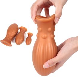 New Liquid Silicone Soft Huge Anal Beads Vaginal Anus Dilator Expander Big Butt Plug Erotic Large Dildos sexy Toys For Women Men Beauty Items