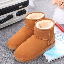 2022 Hot sell classical short U5854 women snow boots keep warm boot Latest fashion Sheepskin Cowskin Genuine Leather Plush boots US4-13 Free transshipment