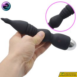 Silicone Women Masturbator Vibrator Dildo Point Shape Thread Vagina Clitoris Massager Adult sexy Toys for Female Lesbian Gay Anal