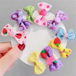 dog bows Canada - Dog Apparel 2022 Cute Pet Cat And Rubber Band Hairpin Puppy Bow Hair Accessories Small Size Beauty Product 10PCS Lot