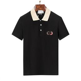 2022 designer stripe polo shirt t shirts snake polos bee floral mens High street fashion horse polo luxury T-shirt p00010