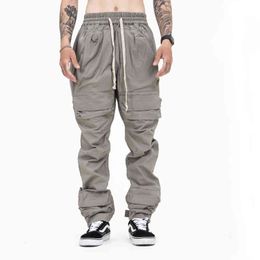 New Spring And Summer Loose Men's Fashion High Street Cargo Casual Pants Men Joggers G220413
