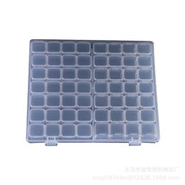 Nail Tip Box False Empty Nails Tips Organizer Storage Box with 28/56 Space Grids Glitter