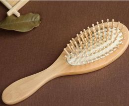 Wood Comb Professional Healthy Paddle Cushion Hair Loss Mas Brush Hairbrush Scalp Care Healthy Bamboo DH8845