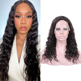 HD Transparent Lace Front Wigs Loose Deep Wave Pre Plucked Indian Human Hair Wig with Baby Hair