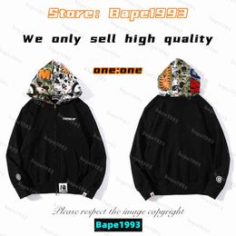 High quality Apes Mens Hoodies & Sweatshirt Japan shark B ape head Galaxy spots luminous camo Male and female couples with the same modelF0D2