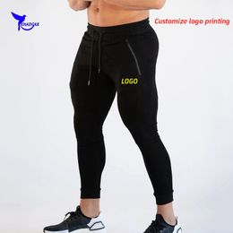 Quick Dry Running Jogging Sweatpants Men Cotton Gym Fitness Pants Bodybuilding Bottoms Training Sportswear Trousers Custom 220608